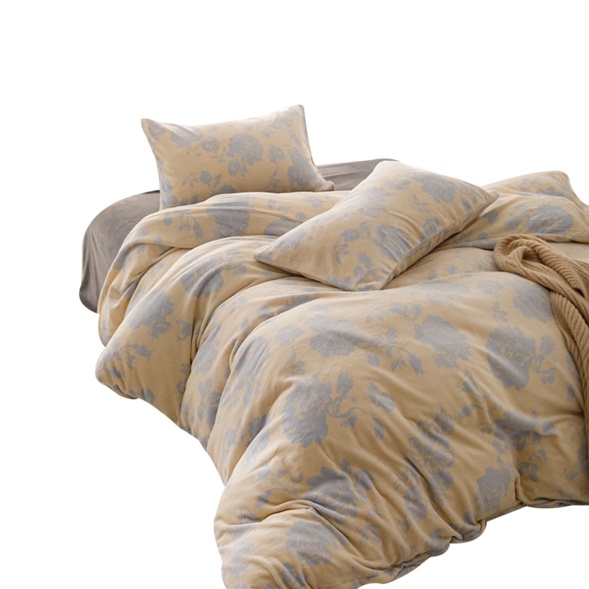 Duvet DIFloral Beige Para Cama Doble 140x190cm Sin Acolchado - Tendidos y Cubrelechos | Bylmo