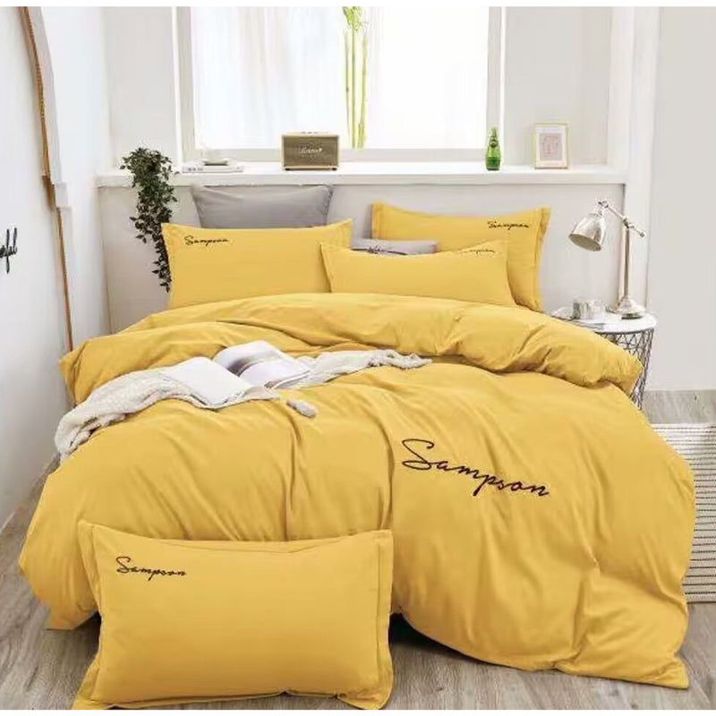 Duvet Sampson Mostaza Para Cama Doble 140x190cm Acolchado