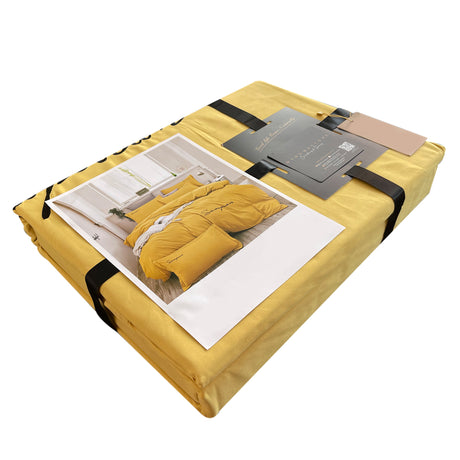 Duvet Sampson Mostaza Para Cama Queen 160x190cm Acolchado - Tendidos y Cubrelechos | Bylmo