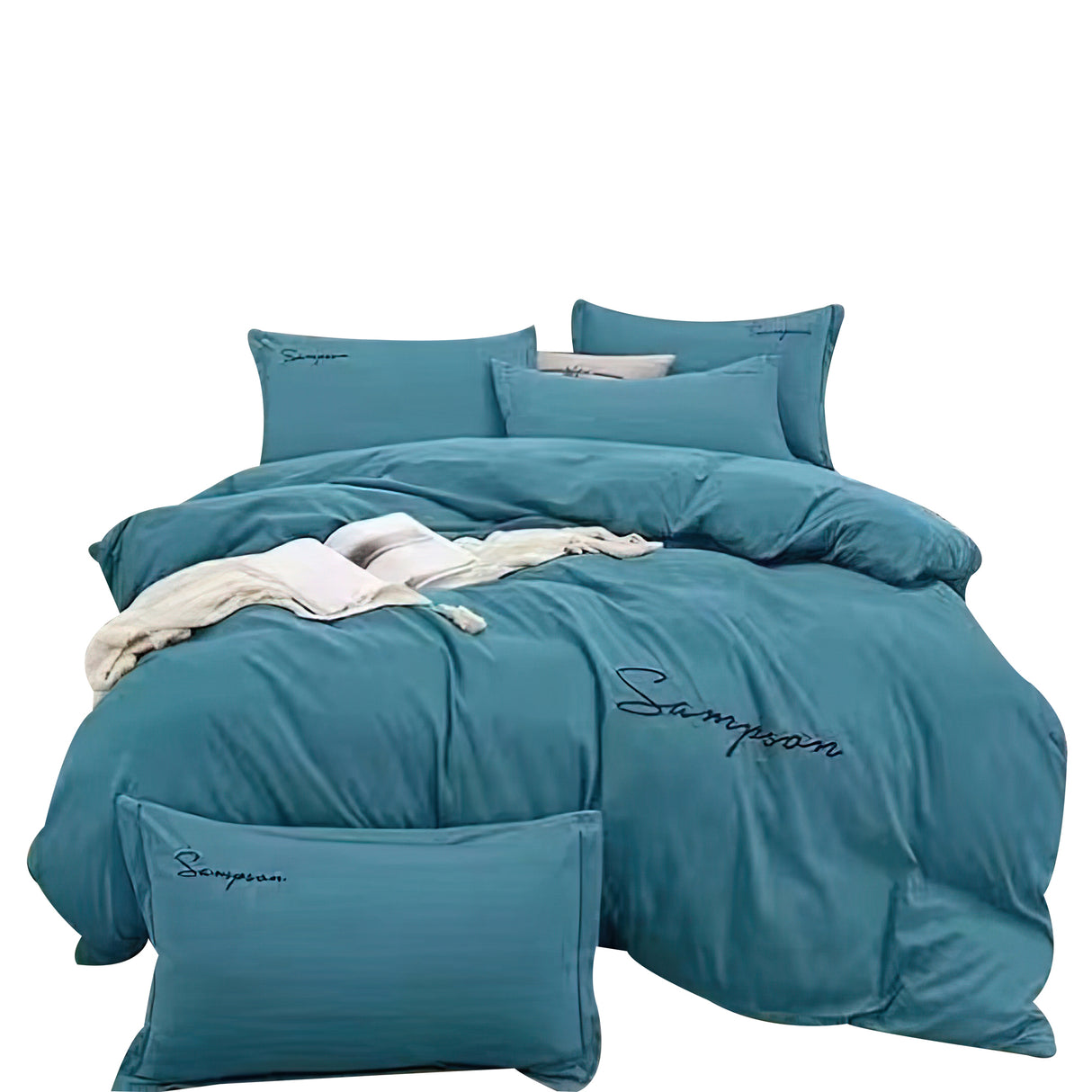Duvet Sampson Azul Celeste Para Cama Doble 140x190cm Sin Acolchado - Tendidos y Cubrelechos | Bylmo