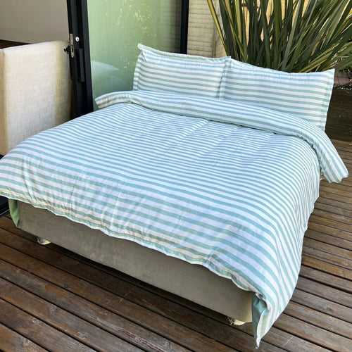 Duvet Bandeau Verde Para Cama Doble 140x190cm Acolchado