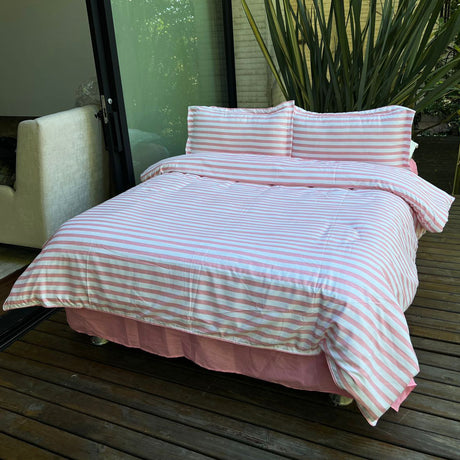 Duvet Bandeau Rosa Para Cama Doble 140x190cm Acolchado - Tendidos y Cubrelechos | Bylmo