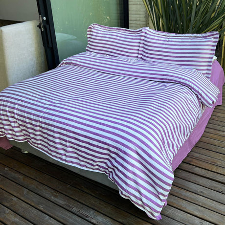 Duvet Bandeau Lila Para Cama Doble 140x190cm Acolchado - Tendidos y Cubrelechos | Bylmo