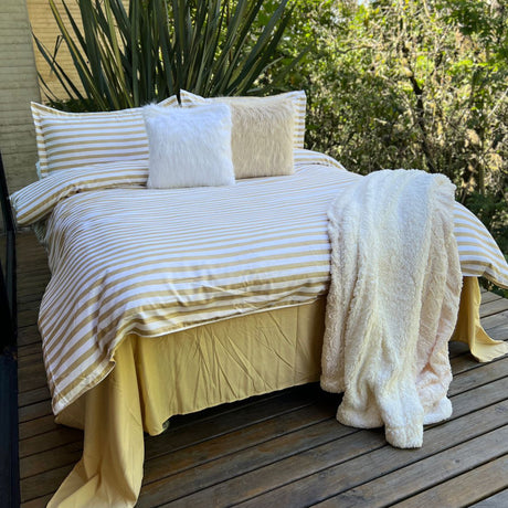 Duvet Bandeau Crema Para Cama Doble 140x190cm Sin Acolchado - Tendidos y Cubrelechos | Bylmo