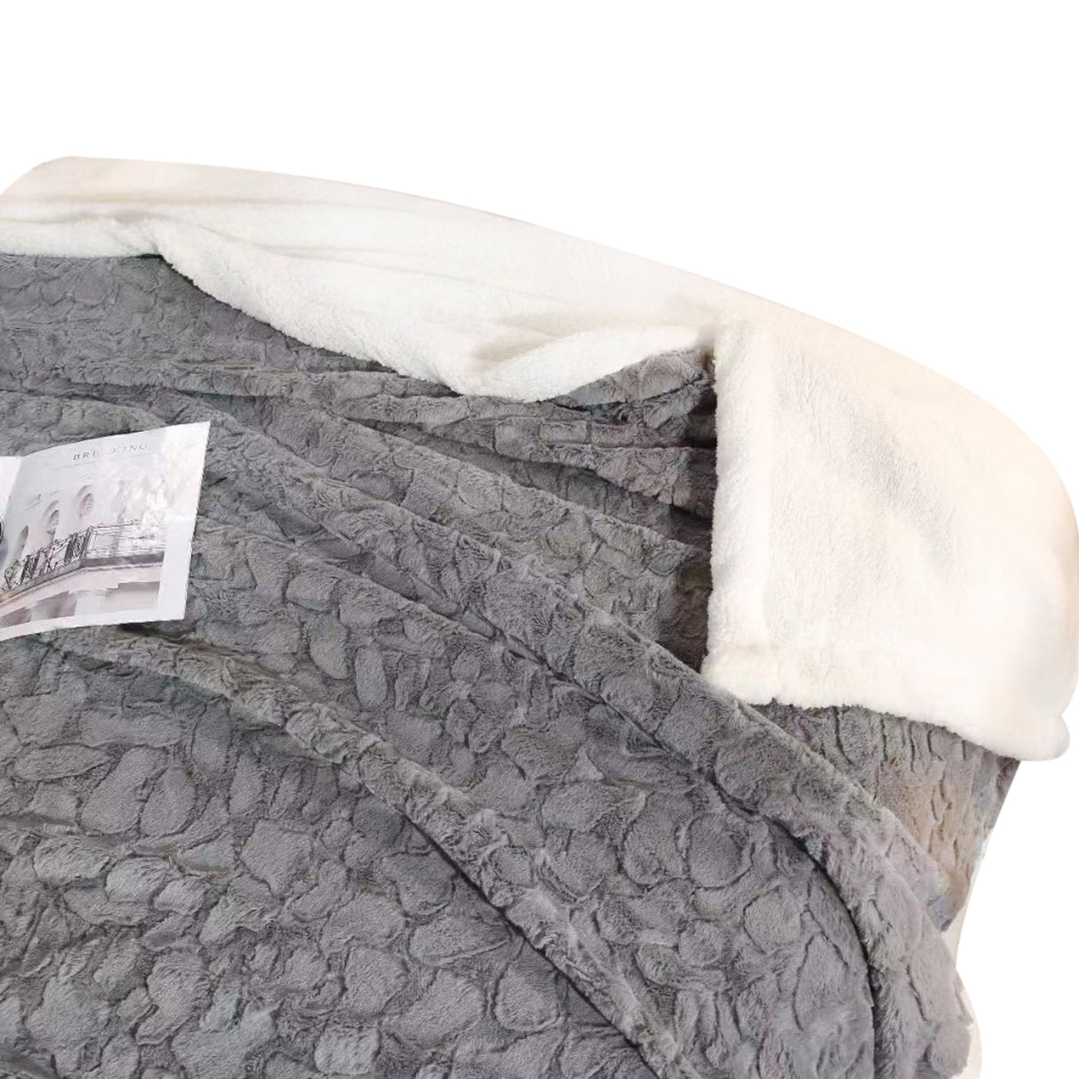 Cobija Ovejera Oleo Wrap Gris 180x200 Muy Suave - Cobijas | Bylmo