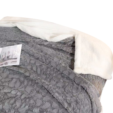 Cobija Ovejera Oleo Wrap Gris 180x200 Muy Suave - Cobijas | Bylmo