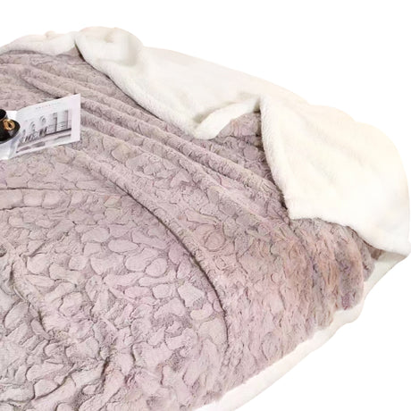 Cobija Ovejera Oleo Wrap Lila 180x200 Muy Suave - Cobijas | Bylmo