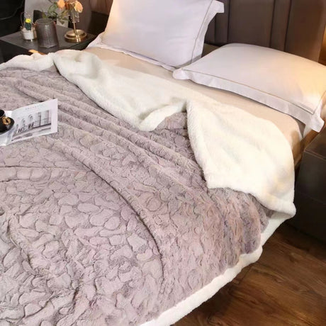 Cobija Ovejera Oleo Wrap Lila 180x200 Muy Suave - Cobijas | Bylmo