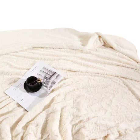 Cobija Ovejera Oleo Wrap Crema 180x200 Muy Suave - Cobijas | Bylmo