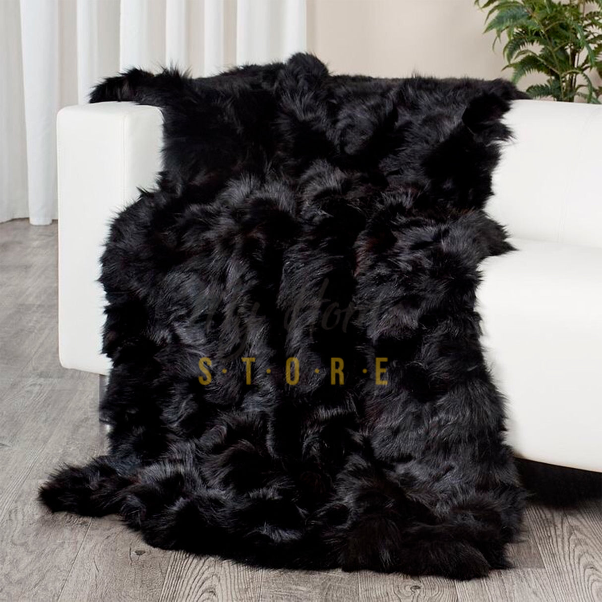 Cobija Ovejera Sheepard Negro 130x160 Muy Suave - Cobijas | Bylmo