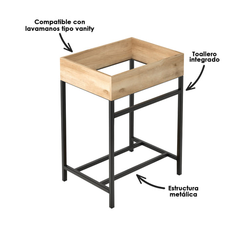 Mueble Para Lavamanos Class Mácula 63x30cm De Un Puesto Con Lavamanos Oslo