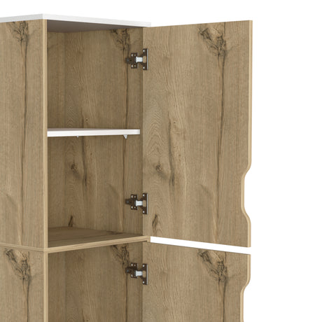 Alacena BiColor Duna con Blanco 45x150cm Con Patas - Alacenas y Muebles Microondas | Bylmo