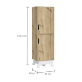 Alacena BiColor Duna con Blanco 45x150cm Con Patas - Alacenas y Muebles Microondas | Bylmo