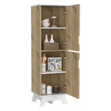 Alacena BiColor Duna con Blanco 45x150cm Con Patas - Alacenas y Muebles Microondas | Bylmo