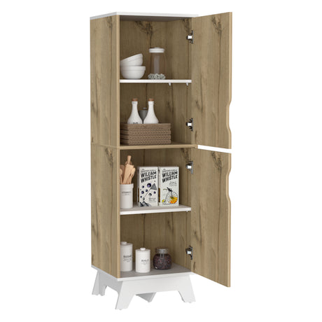 Alacena BiColor Duna con Blanco 45x150cm Con Patas - Alacenas y Muebles Microondas | Bylmo