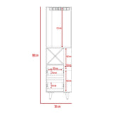 Bar Esquinero Salem Miel 50x180cm con Dos Cajones - Bares | Bylmo
