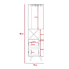 Bar Esquinero Salem Miel 50x180cm Con Dos Cajones