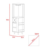 Bar Esquinero Salem Miel 50x180cm con Dos Cajones - Bares | Bylmo