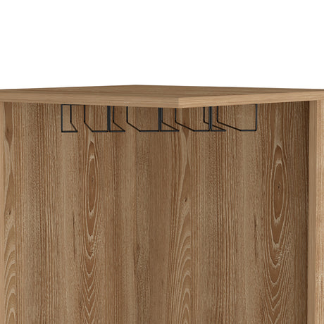 Bar Esquinero Salem Miel 50x180cm con Dos Cajones - Bares | Bylmo