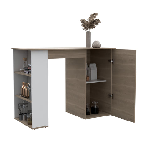 Barra de Cocina Allen Bardolino 120.3x91cm con Tres Entrepaños - Barras y Muebles Auxiliares | Bylmo