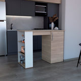 Barra de Cocina Allen Bardolino 120.3x91cm con Tres Entrepaños - Barras y Muebles Auxiliares | Bylmo