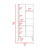 Biblioteca Borealis Carbón 72.1x170cm con Ocho Entrepaños - Bibliotecas y Estanterías | Bylmo