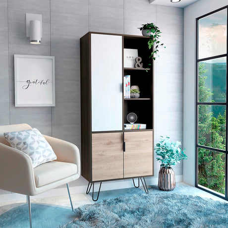 Biblioteca Borealis Carbón 72.1x170cm con Ocho Entrepaños - Bibliotecas y Estanterías | Bylmo