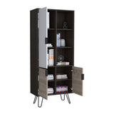 Biblioteca Borealis Carbón 72.1x170cm con Ocho Entrepaños - Bibliotecas y Estanterías | Bylmo