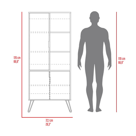 Biblioteca Borealis Carbón 72.1x170cm con Ocho Entrepaños - Bibliotecas y Estanterías | Bylmo