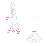Estantería Garden Wengue 68.5x180cm Esquinero Con Cuatro Entrepaños
