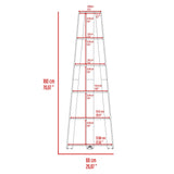 Estantería Garden Wengue 68.5x180cm Esquinero con Cuatro Entrepaños - Bibliotecas y Estanterías | Bylmo
