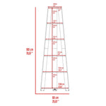 Estantería Garden Wengue 68.5x180cm Esquinero Con Cuatro Entrepaños