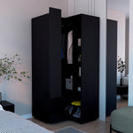 Closet Toulouse Wengue 85x180cm Esquinero Con Tres Cajones