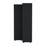 Closet Toulouse Wengue 85x180cm Esquinero con Tres Cajones - Closets | Bylmo