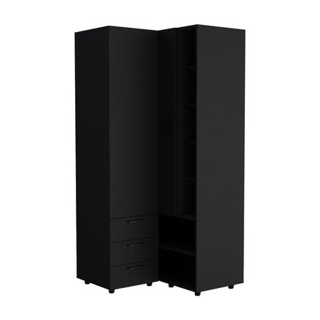 Closet Toulouse Wengue 85x180cm Esquinero con Tres Cajones - Closets | Bylmo