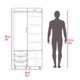 Closet Toulouse Wengue 85x180cm Esquinero con Tres Cajones - Closets | Bylmo