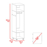 Closet Custer Blanco 40x160cm Con Rodachines Y Espejo