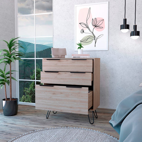 Cajonera Augusta Novo Ceniza 76.5x90.3cm con Tres Cajones - Cajoneras y Comodas | Bylmo