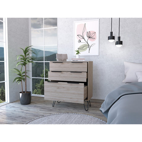 Cajonera Augusta Novo Ceniza 76.5x90.3cm con Tres Cajones - Cajoneras y Comodas | Bylmo