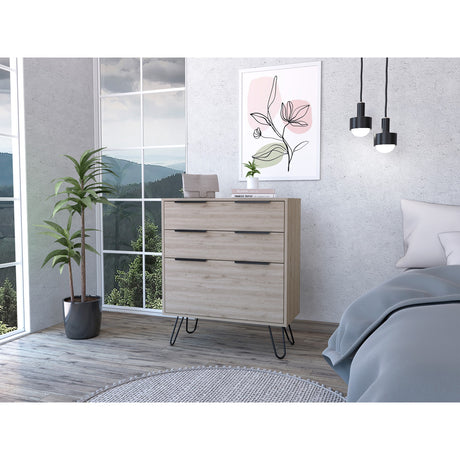 Cajonera Augusta Novo Ceniza 76.5x90.3cm con Tres Cajones - Cajoneras y Comodas | Bylmo