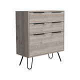 Cajonera Augusta Novo Ceniza 76.5x90.3cm con Tres Cajones - Cajoneras y Comodas | Bylmo