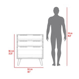 Cajonera Augusta Novo Ceniza 76.5x90.3cm con Tres Cajones - Cajoneras y Comodas | Bylmo
