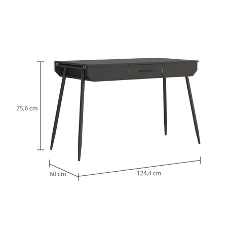 Escritorio Office Conect Wengue 124.4x75.6cm con Un Cajón - Escritorios | Bylmo
