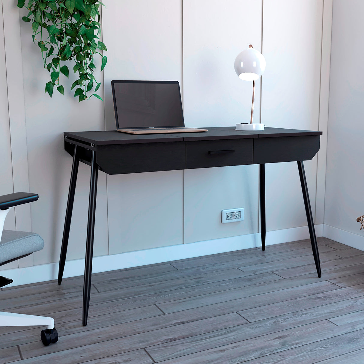 Escritorio Office Conect Wengue 124.4x75.6cm con Un Cajón - Escritorios | Bylmo