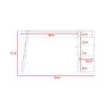 Escritorio En L Singapur Fresno Europeo 130x72.5cm Con Organizador De Libros