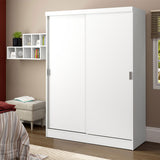 Closet Luke Blanco 120x183cm sin Espejo y con Dos Cajones - Closets | Bylmo