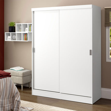 Closet Luke Blanco 120x183cm sin Espejo y con Dos Cajones - Closets | Bylmo