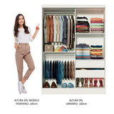 Closet Luke Blanco 120x183cm con Espejo y Tres Cajones - Closets | Bylmo