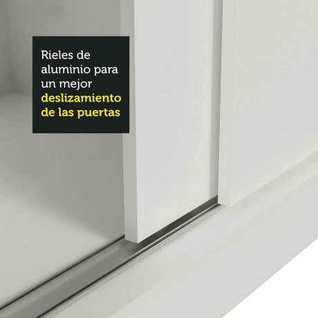 Closet Luke Blanco 120x183cm con Espejo y Cuatro Cajones - Closets | Bylmo