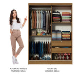 Closet Luke Marron 120x183cm sin Espejo y con Dos Cajones - Closets | Bylmo